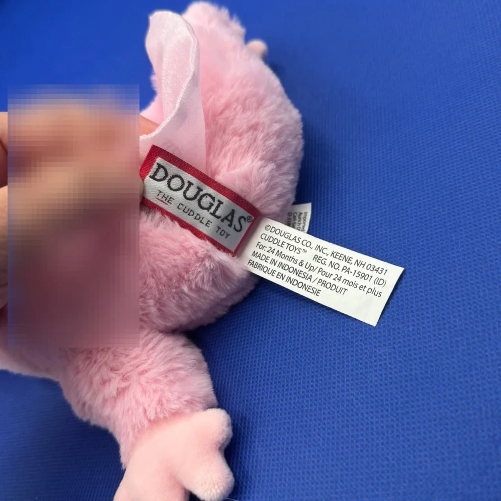 Douglas Pink Axolotl Plush Stuffed Animal Pastel Gills 4811 Lying Salamander Toy